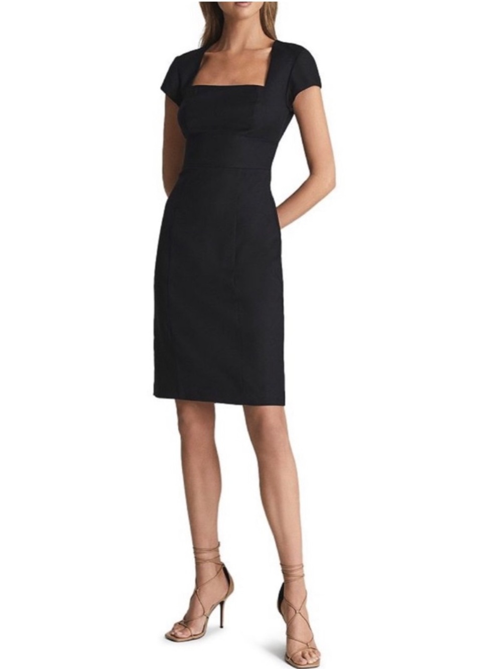 Banana Republic Black Square-Neck Sheath Dress